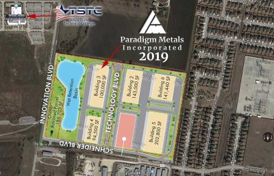 Arial View of Paradigm Metals location at Innovation Business Park